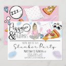 Recherche de pizza mignonne invitations Aquarelle