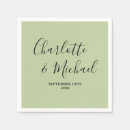 Recherche de vert mariage serviettes Classique