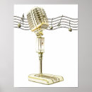 Recherche de microphone posters Musicien
