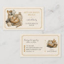 Recherche de pain cartes visite Fabricant de pain