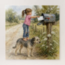 Recherche de carte postale puzzles Courrier