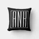 Recherche de monogramme moderne coussins Chic
