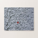 Recherche de oiseau de noël puzzles Rouge