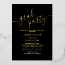 Recherche de black gold graduation invitations Diplôme