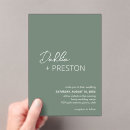 Recherche de vert olive foncé invitations Bride