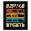 Recherche de conducteur de train posters Drôle