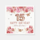 Recherche de papillons roses serviettes Quinceanera