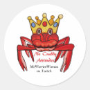 Recherche de crabe drôle autocollants Crustacé