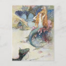 Recherche de vintage mermaid cartes postales Sirène