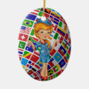 Recherche de drapeaux du monde ornements Noël