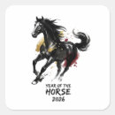 Recherche de conception de cheval autocollants Nouvel an chinois 2026