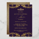 Recherche de purple gold quinceanera invitations Tiare