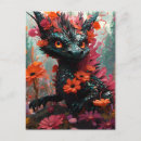 Recherche de dragon noir cartes postales Ai généré