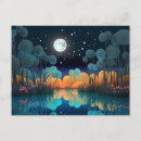Recherche de lune étoile cartes postales Ciel nocturne
