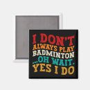 Recherche de raquette magnets Joueur de badminton