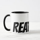 Recherche de créativité tasses Noir et blanc