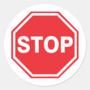 Recherche de signe de sécurité autocollants Rouge
