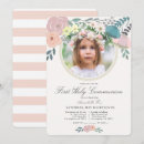 Recherche de invitation de de fille petite communion invitations Floral