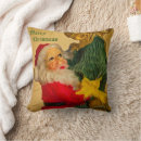 Recherche de vintage santa coussins Vert