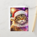 Recherche de chat de noël cartes postales Chaton