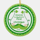 Recherche de jumeaux de ornements Premier noël de bébé