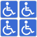 Recherche de symbole de laser autocollants Fauteuil roulant