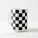 Recherche de damier noir et blanc tasses Rétro