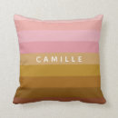 Recherche de couleur chaude décoration coussins Boho