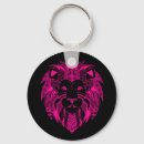 Recherche de tête lion porteclés Rose
