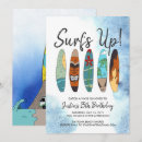 Recherche de de planche de surf anniversaire invitations Bleu