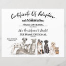 Recherche de adoption certificate Pour animaux