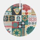 Recherche de rouge et vert ornements Abstrait