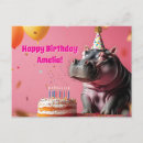 Recherche de hippopotame vœux cartes Mignon