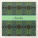 Recherche de paons dessous de verres Pour elle