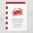 Recherche de de crabe anniversaire invitations Rouge