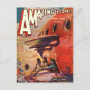 Zoek naar retro robot briefkaarten Ufo
