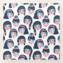 Recherche de visage femme dessous de verres Abstrait