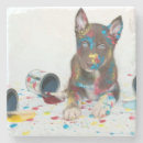 Recherche de marionnette dessous de verres Chien de l'alaska
