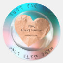 Recherche de coeur 3d autocollants Rose