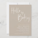 Recherche de beige baby shower invitations Minimaliste