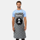 Recherche de damier noir et blanc tabliers Cuisine