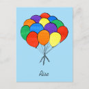 Recherche de ballons colorés cartes postales Illustration