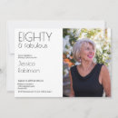 Recherche de quatre vingts invitations Fête d'anniversaire élégante