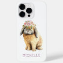 Recherche de lapin rose iphone coques Aquarelle