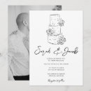 Recherche de gâteau mariage invitations Noir et blanc