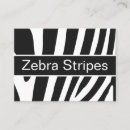 Recherche de rayures de zèbre cartes visite Professionnel