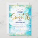 Recherche de turquoise 16ans anniversaire invitations Sweet sixteen