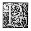 Recherche de lettre p carreaux Floral