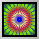 Recherche de fleur fractale posters Coloré