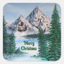 Recherche de peinture de montagne autocollants Hiver